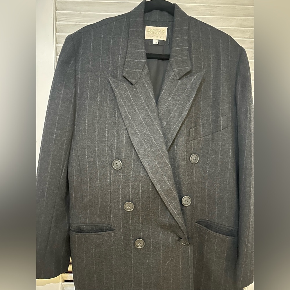 Classic Charcoal Pinstripe Blazer and Trousers